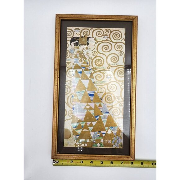 Gustav Klimt Print - Dancing Girl With Spirals & Geometric Patterns Gilded Frame - Picture 9 of 11